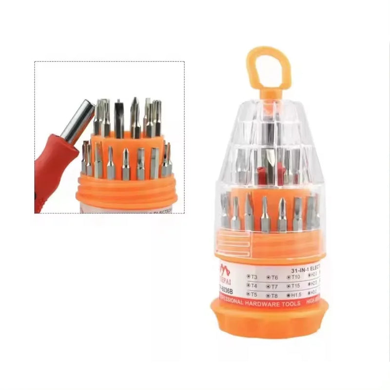 Kit de ferramentas com 31 peças Chaves Torx Philips Reparação de celular Notebook PC Precisão Portátil Compacto Eletrônico Manutenção