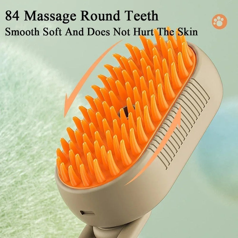 Escova A Vapor Para Gatos E Cães 3 Em 1 Escovas Elétricas De Pêlos Pentes De Massagem Animais De Estimação Remoção