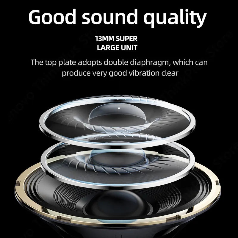Fones de ouvido sem fio Lenovo LP40 Bluetooth 5.0 TWS originais, design para ouvido humano, operação simples e fácil de segurar