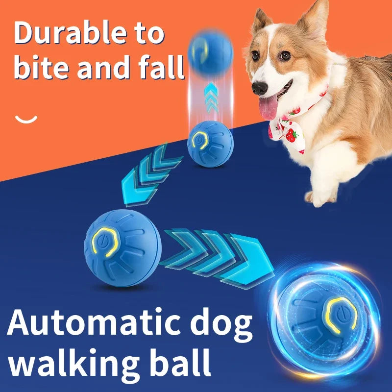 Bola de brinquedo inteligente para cachorro, brinquedo eletrônico interativo para animais de estimação, bola móvel com USB, movimento automático, quicando para filhotes, presente de aniversário, produto para gatos