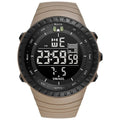 Relógio eletrônico masculino SMAEL para esportes ao ar livre, à prova d'água, mostrador grande, digital, LED, alarme, relógio digital 1237, relógio esportivo