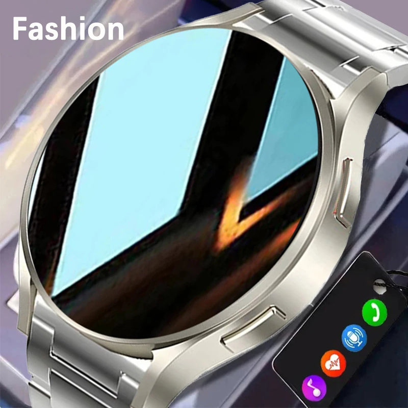 Relógio inteligente da moda Plus com tela de 1,32" para homens e mulheres, chamada Bluetooth, pressão arterial, oxigênio no sangue, relógios empresariais 2025