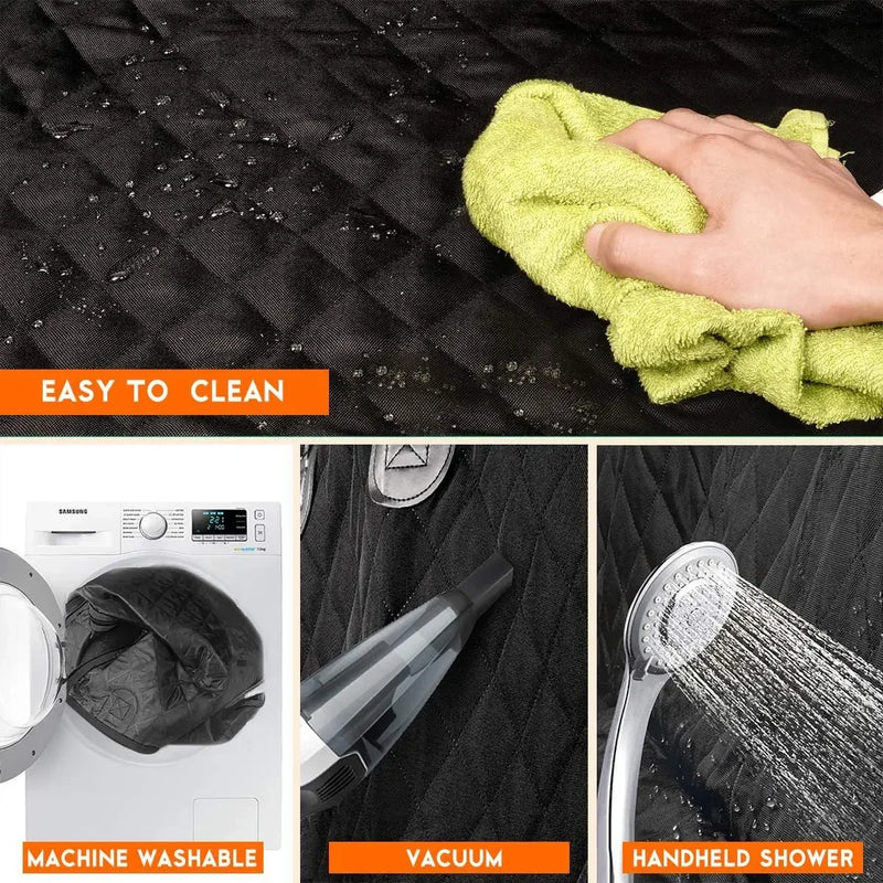 Capa protetora para assento traseiro de carro para cachorro, à prova d'água, resistente à sujeira, capa para assento de animal de estimação, alça de ombro preta, rede, colchão de viagem para animais de estimação