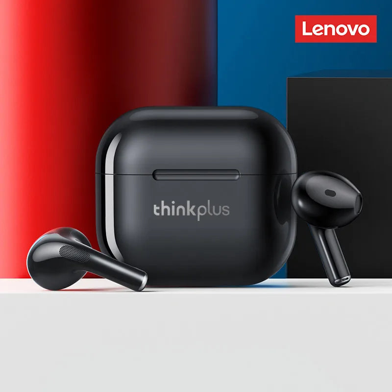 Fones de ouvido sem fio Lenovo LP40 Bluetooth 5.0 TWS originais, design para ouvido humano, operação simples e fácil de segurar