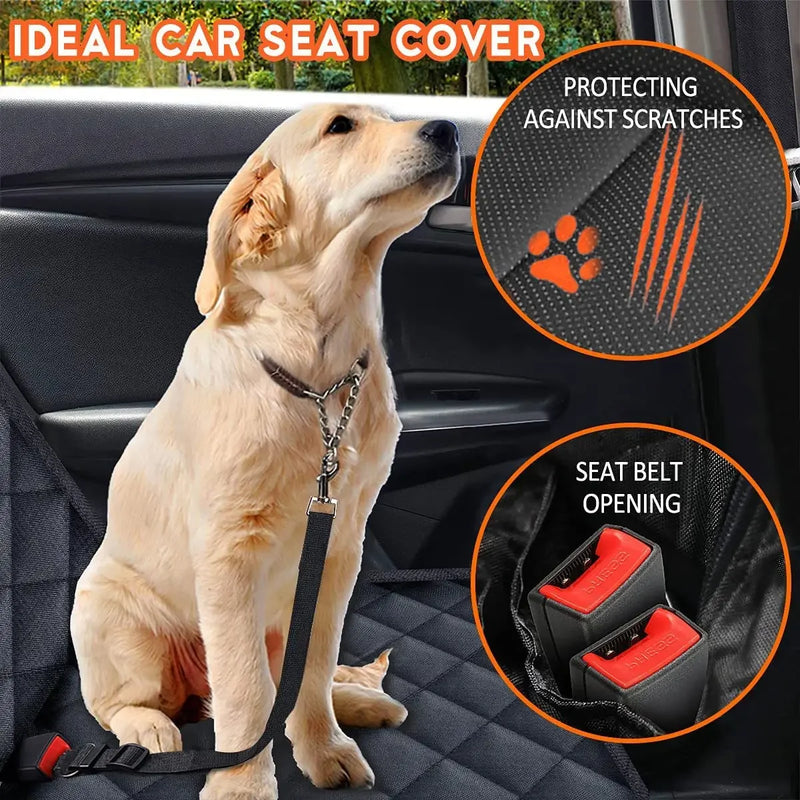 Capa protetora para assento traseiro de carro para cachorro, à prova d'água, resistente à sujeira, capa para assento de animal de estimação, alça de ombro preta, rede, colchão de viagem para animais de estimação