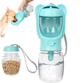 Garrafa de água para cachorro, dispensador para animais de estimação com recipiente de comida removível e trava à prova de vazamentos para viagens e caminhadas