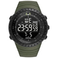 Relógio eletrônico masculino SMAEL para esportes ao ar livre, à prova d'água, mostrador grande, digital, LED, alarme, relógio digital 1237, relógio esportivo