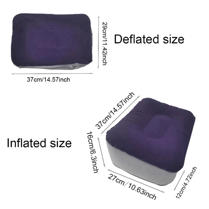 Almofada inflável para apoio de pés em PVC, almofada de ar para descanso de pés, para viagens, escritório, casa, pernas para cima, relaxante, ferramentas para os pés, embaixo da mesa