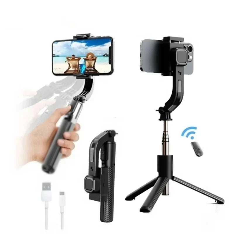 Estabilizador de gimbal portátil Bluetooth FGCLSY para celular, bastão de selfie, tripé ajustável de liga de alumínio para smartphone
