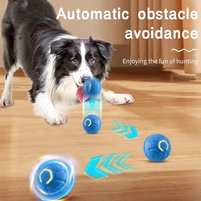 Bola de brinquedo inteligente para cachorro, brinquedo eletrônico interativo para animais de estimação, bola móvel com USB, movimento automático, quicando para filhotes, presente de aniversário, produto para gatos