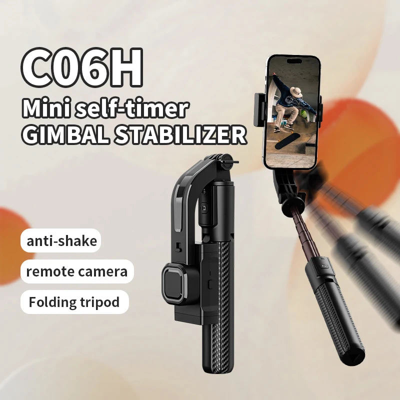 Estabilizador de gimbal portátil Bluetooth FGCLSY para celular, bastão de selfie, tripé ajustável de liga de alumínio para smartphone
