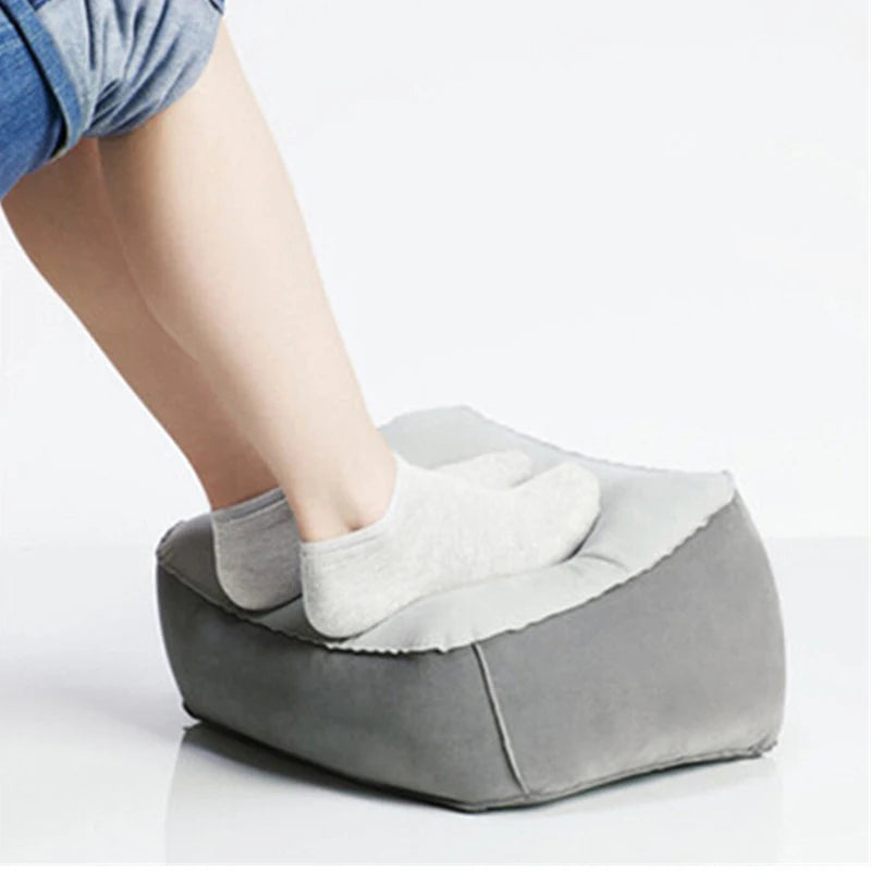 Almofada inflável para apoio de pés em PVC, almofada de ar para descanso de pés, para viagens, escritório, casa, pernas para cima, relaxante, ferramentas para os pés, embaixo da mesa