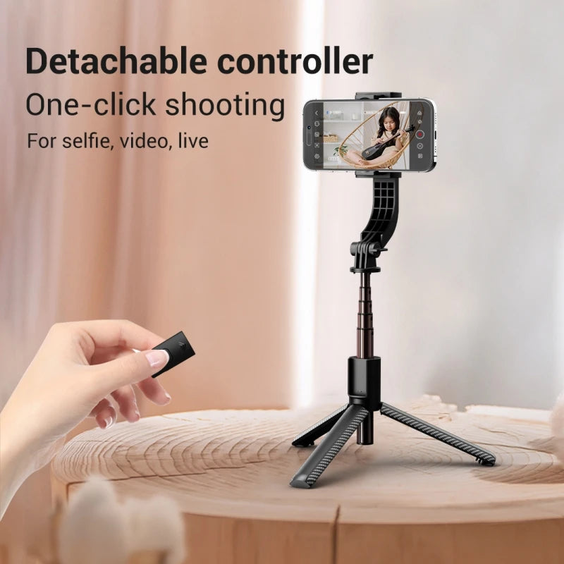 Estabilizador de gimbal portátil Bluetooth FGCLSY para celular, bastão de selfie, tripé ajustável de liga de alumínio para smartphone