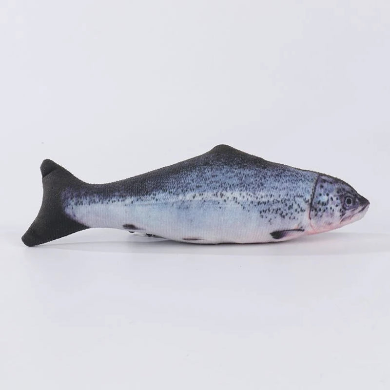 Brinquedo de pelúcia para animais de estimação, pelúcia em forma de peixe
