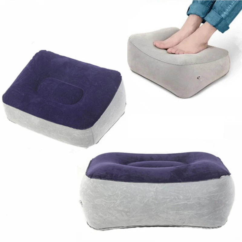 Almofada inflável para apoio de pés em PVC, almofada de ar para descanso de pés, para viagens, escritório, casa, pernas para cima, relaxante, ferramentas para os pés, embaixo da mesa