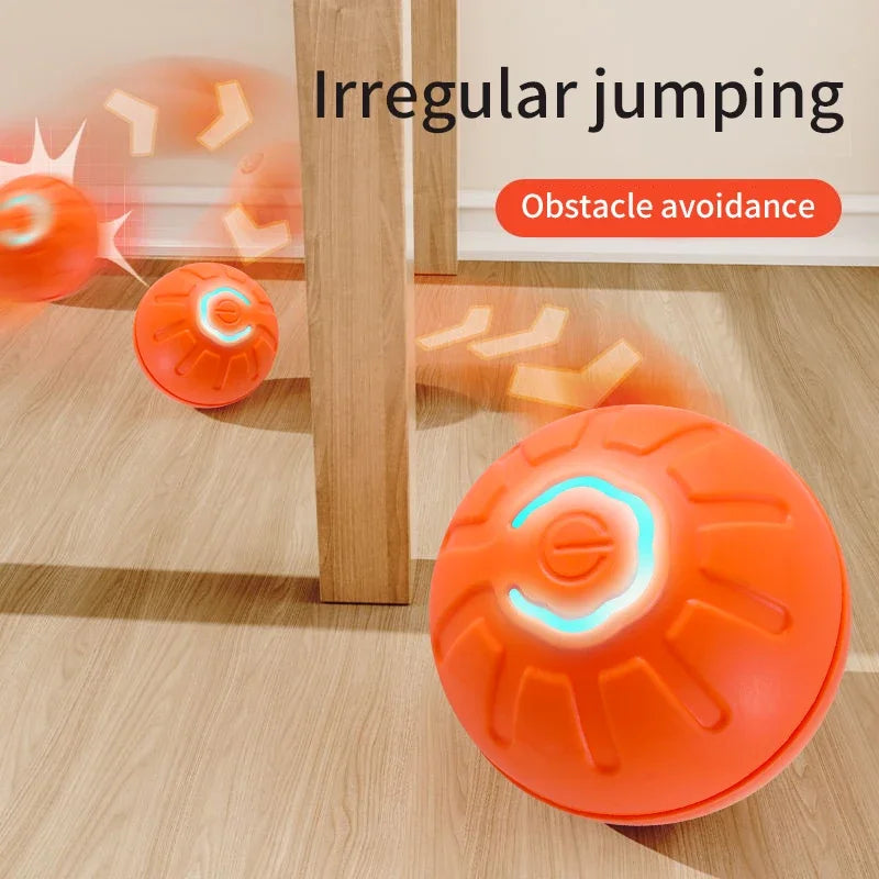 Bola de brinquedo inteligente para cachorro, brinquedo eletrônico interativo para animais de estimação, bola móvel com USB, movimento automático, quicando para filhotes, presente de aniversário, produto para gatos